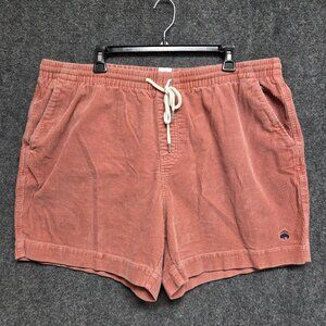 Brooks Brothers Corduroy Shorts Mens 2XL Salmon Cotton Stretch Casual Preppy